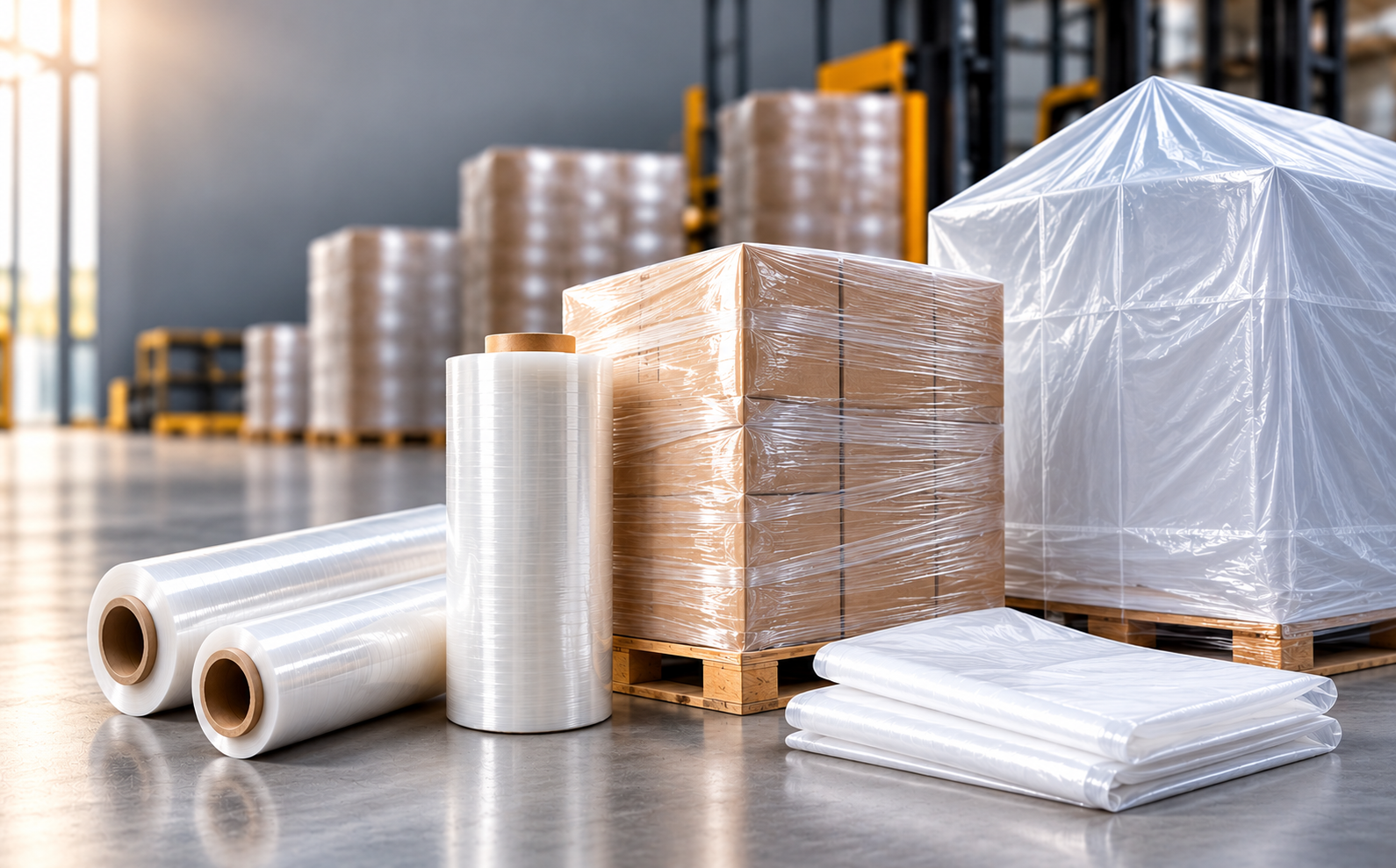 Industrial stretch wrapping